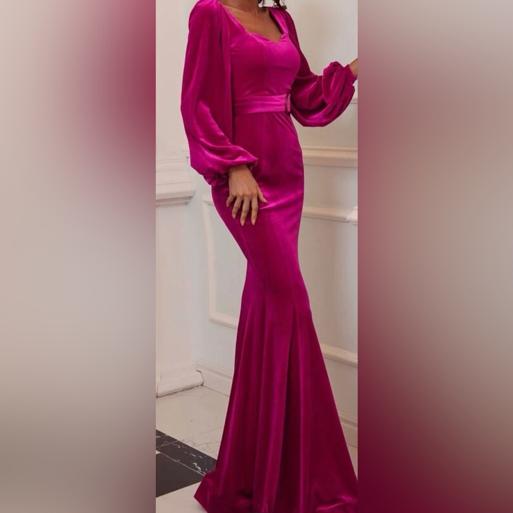 fuchsia Pink evening dress